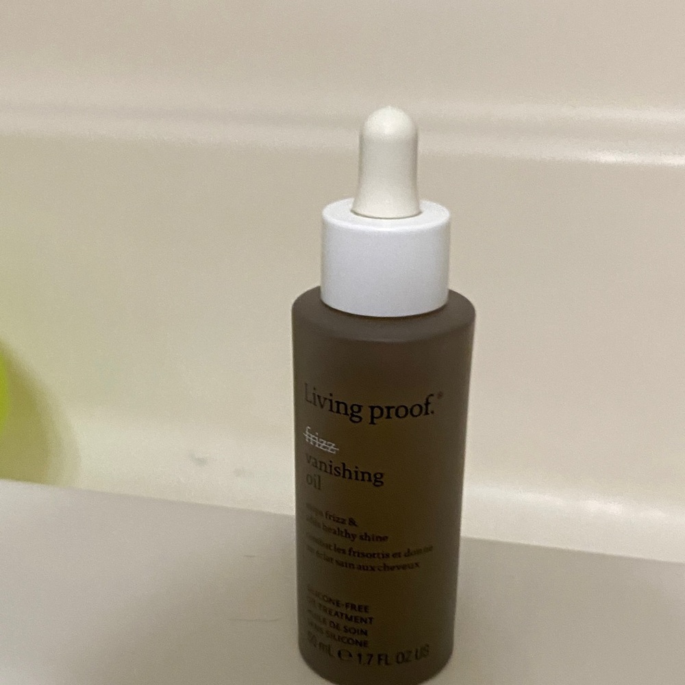 Living Proof Frizz Vanishing Oil in Brown Bottle